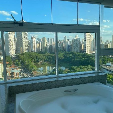 1 Qts.| 2 Hosp. | Jacuzzi Na Varanda | Linda Vista 戈亚尼亚 外观 照片